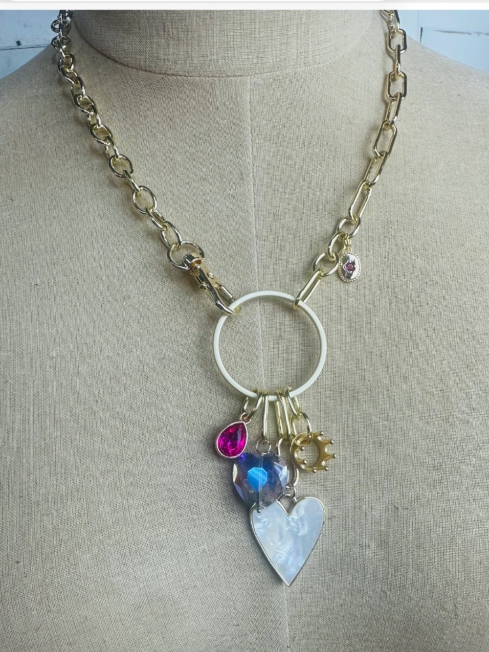 BOHO GYPSY ROYAL HEART NECKLACE